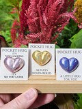 Pocket hug, love gift, memorial gift, heart, anxiety aid, made in Maine, sparkle, sympathy gift, wedding favors, celebration of life