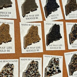 Maine Beach Sand Magnet. Vacation momento image 12