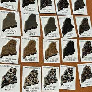 Maine Beach Sand Magnet. Vacation momento image 2