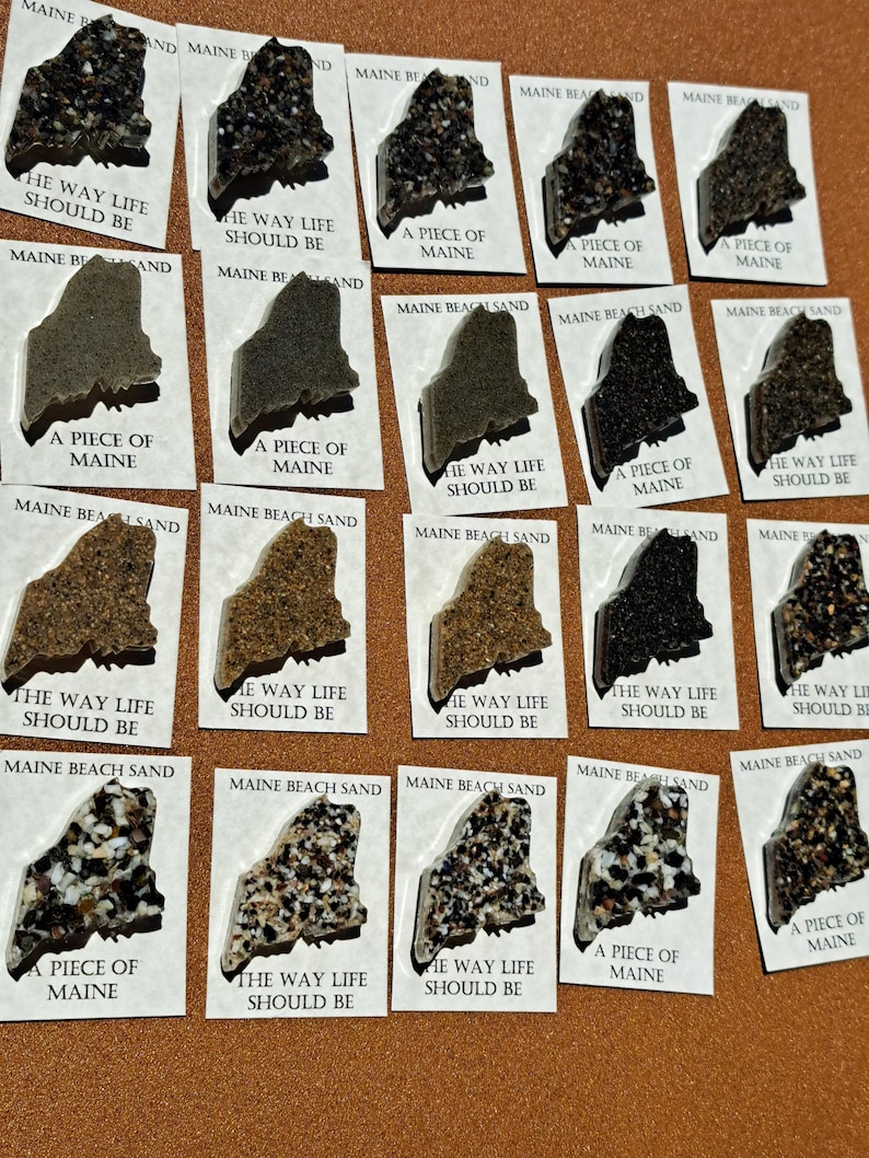 Maine Beach Sand Magnet. Vacation momento image 2
