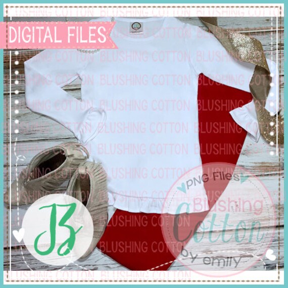 Mockup Bb Blanks Ruffle Sleeve And Bottom Top Winter