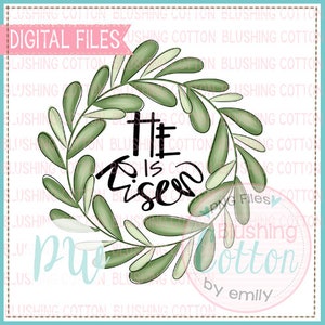 He is Risen Wreath Design Watercolor PNG Artwork Digital File - Etsy