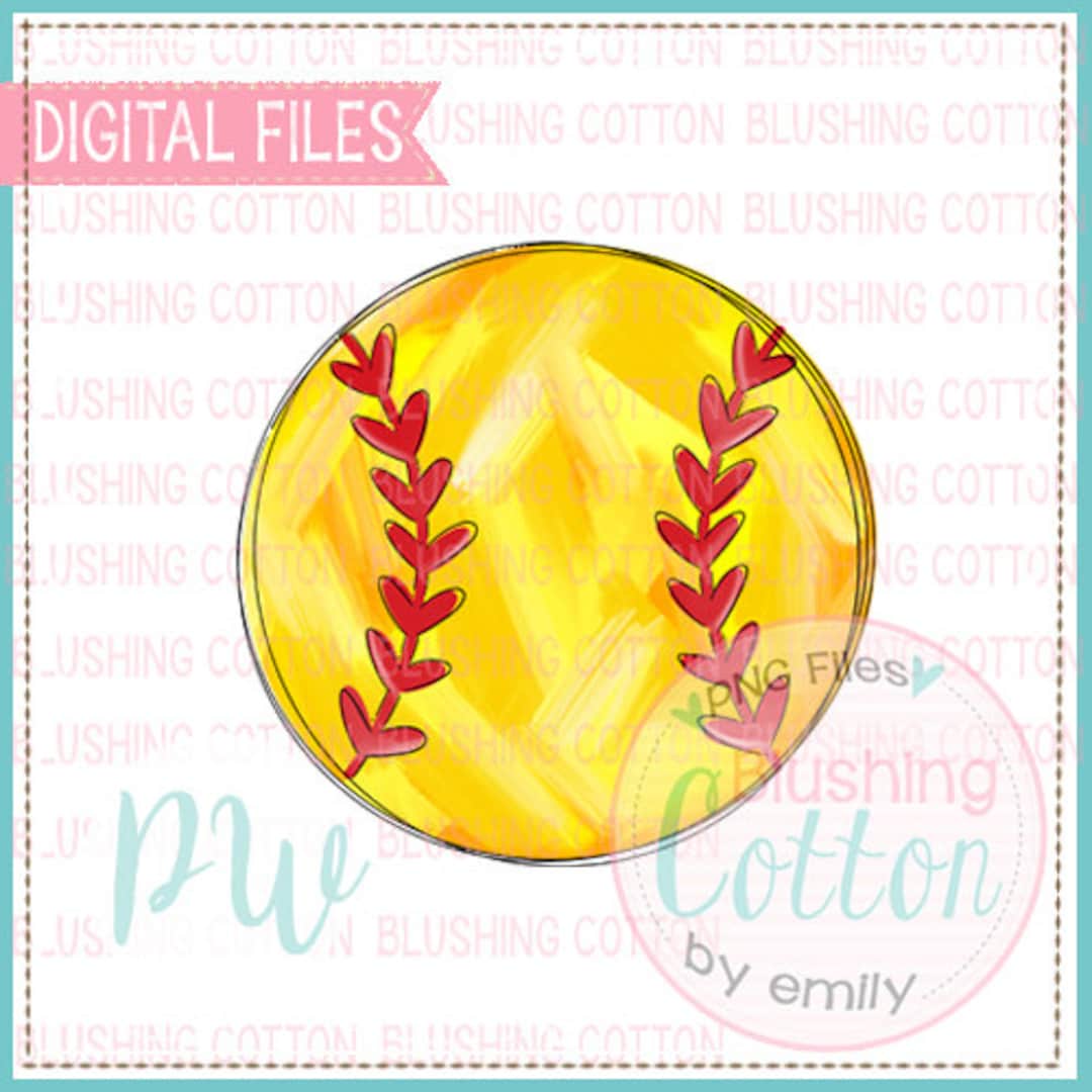 Softball Watercolor Artwork Digital File for Printing and Other Crafts