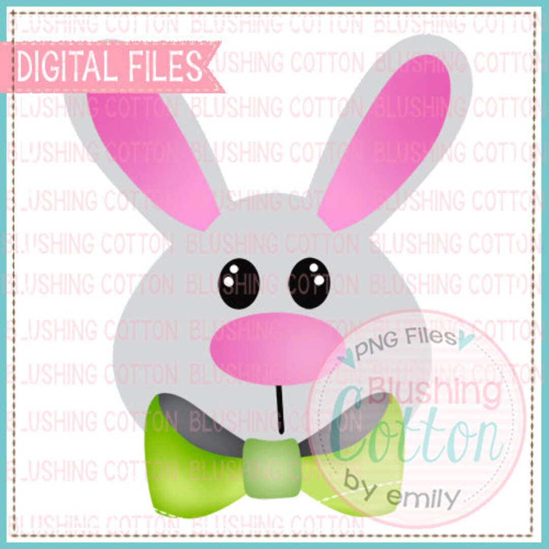 Gray Big Nose Bunny PNG Watercolor Artwork Digital File for Printing ...