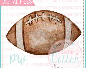 Football Watercolor PNG Artwork Digital File - for printing and other crafts
