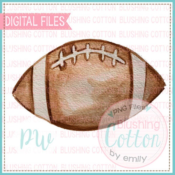 Football Watercolor PNG Artwork Digital File - for printing and other crafts