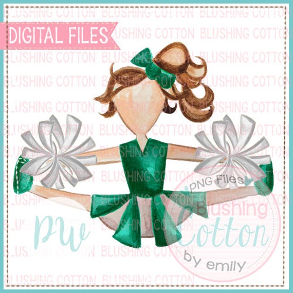 Cheerleader Green And White Pom Poms Watercolor Png Artwork Etsy Cheerleader Green And White Pom Poms Watercolor Png Artwork Etsy