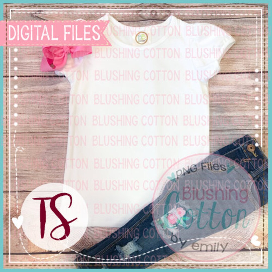 Digital File Only BB Blanks White Ruffle Short Sleeve Top With Etsy