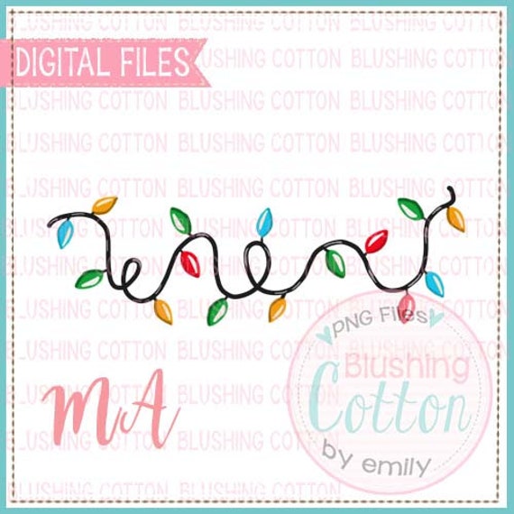 Christmas Lights Design PNG Artwork Digital File - for printing and other crafts