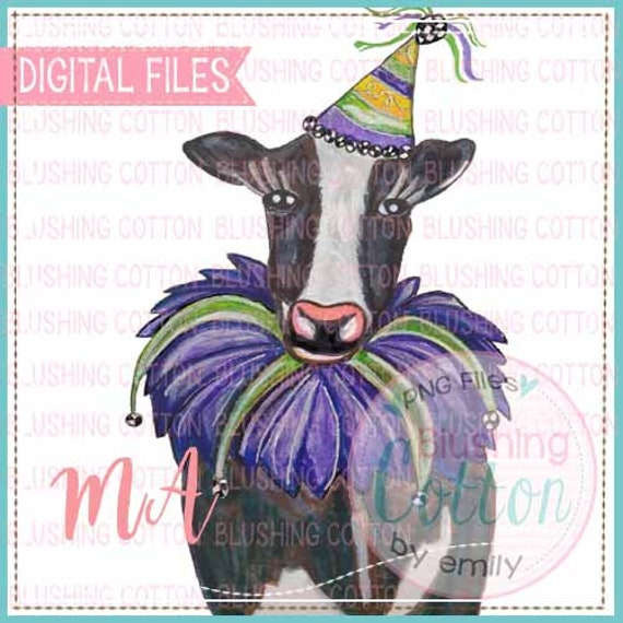 Cow Fabulous Design  PNG Watercolor Artwork Digital File for printing and other crafts