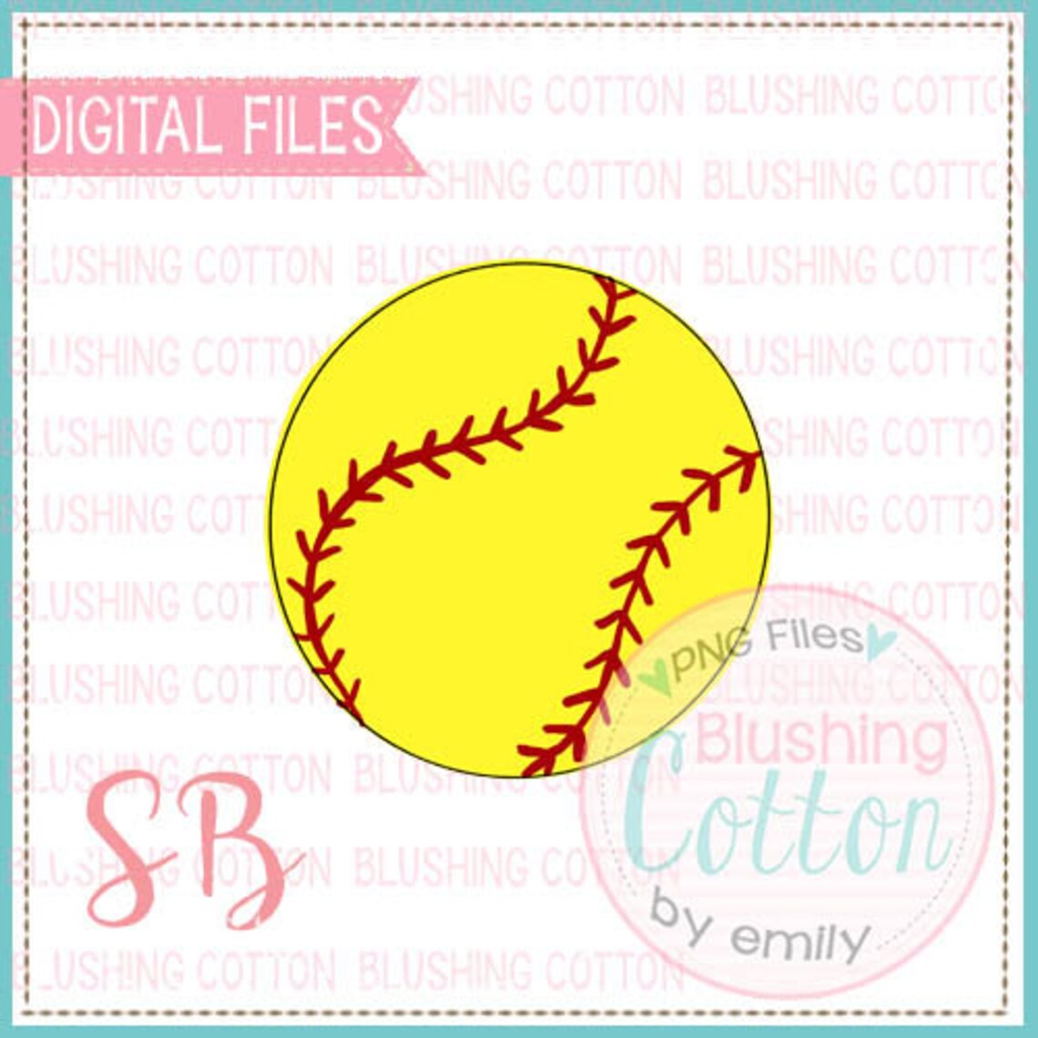 Softball Watercolor PNG Artwork Digital File for Printing - Etsy