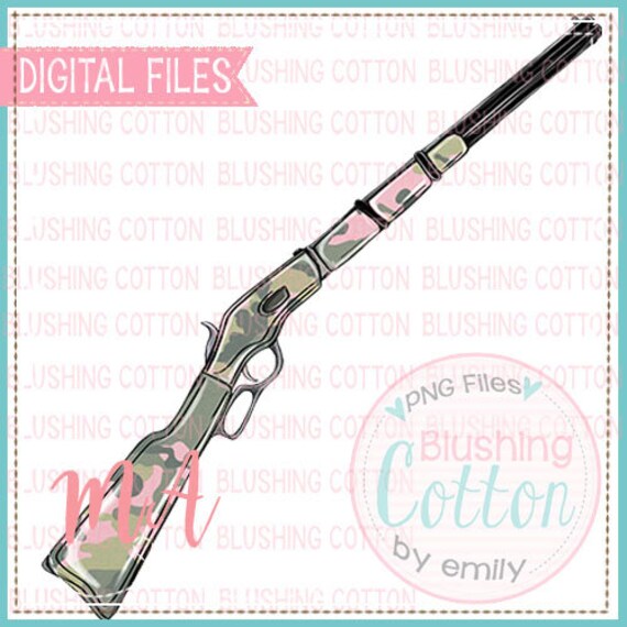 Pink Camo Rifle PNG Watercolor Design BCMA - Etsy