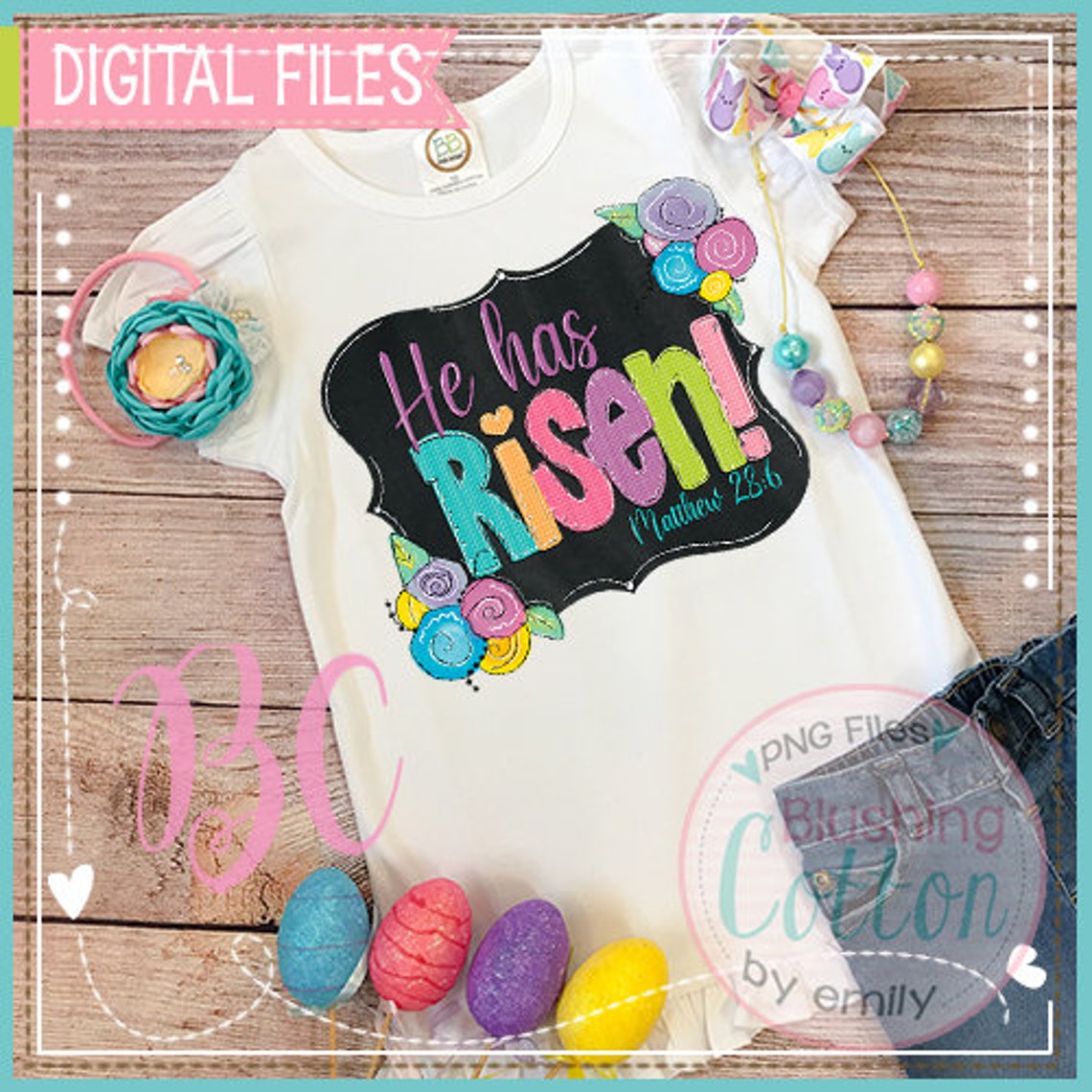 He is Risen Chalkboard PNG Artwork Digital File for Printing Etsy