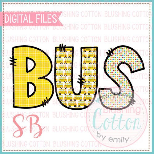 Bus Doodle Wordart Watercolor Design PNG Artwork Digital File - Etsy