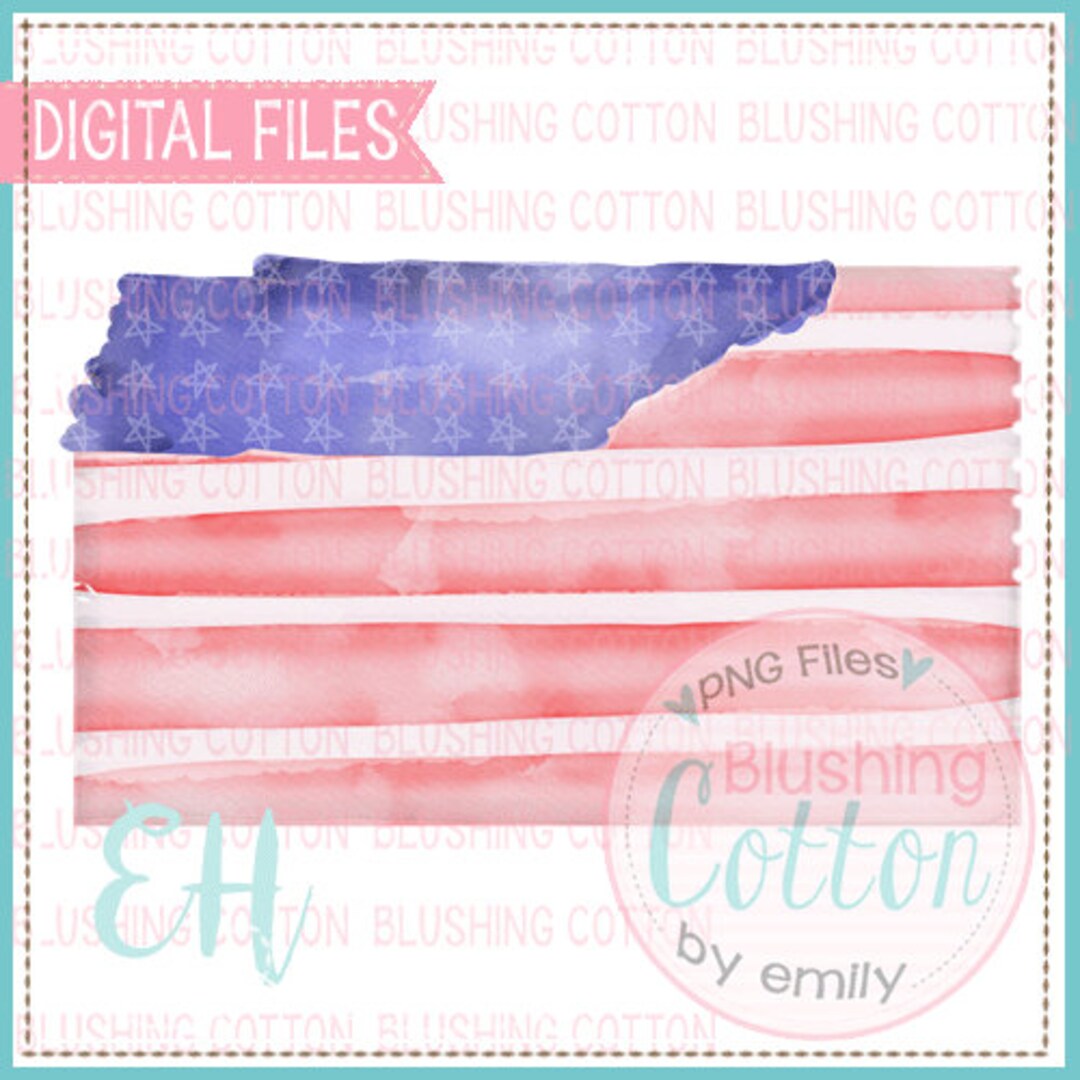 Tennessee Flag Handpainted Design PNG Artwork Digital File - for ...