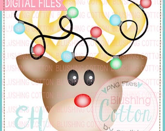 Kleine Nase Rudolph Design PNG Kunstwerk digitale Datei - für den Druck und andere Handwerk