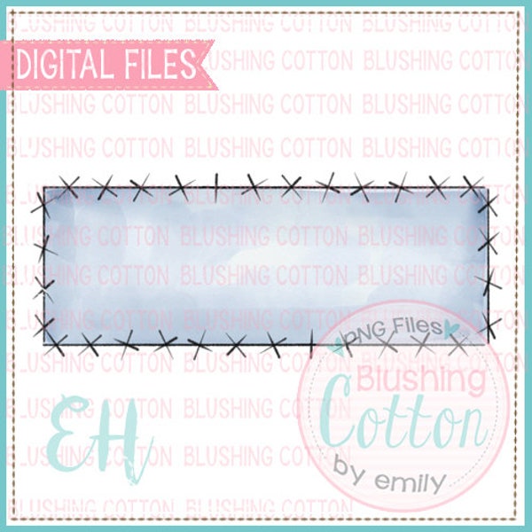 Stitched Name Plate Handpainted Design PNG Artwork Digital File - for printing and other crafts BCEH