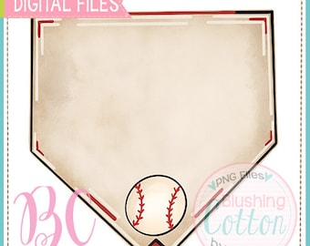 Archivo digital PNG de diseño en blanco de placa de home de béisbol - para impresión y otras manualidades