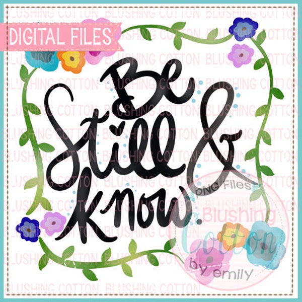 Be Still and Know - Etsy