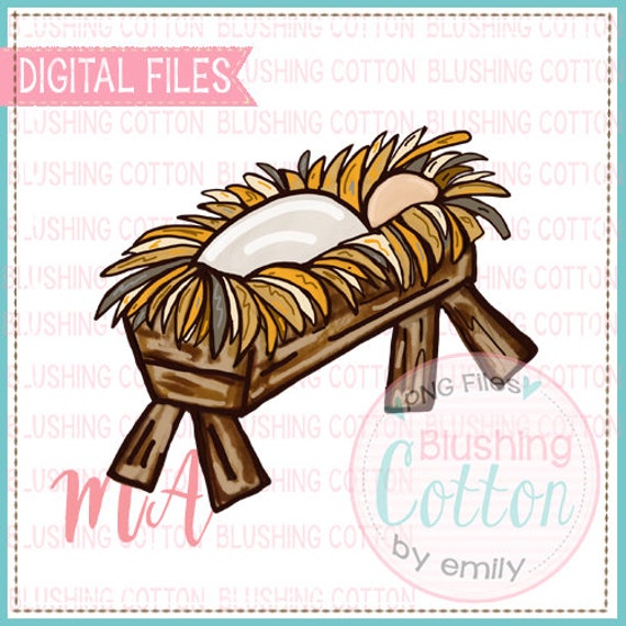 Baby Jesus in Manger Design PNG Artwork Digital File for | Etsy