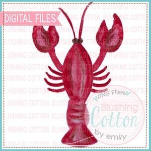 Crawfish Beach Sea Creature PNG Watercolor Artwork Digital File for printing and other crafts image 1