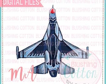Fighter Jet-Luftwaffe, Aviation Trio-Watercolor PNG Artwork Digital File-für Druck und anderes Handwerk