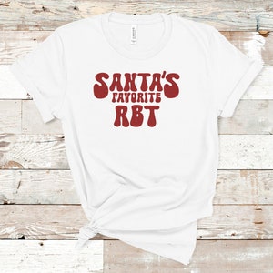 Santa&#39;s Favourite RBT Red Glitter print / ABA Weihnachtsbaum TShirt / ABA Therapeut T-Shirt / Verhaltensanalytiker Shirt / Weihnachten Tshirt / Urlaub