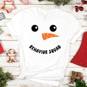 Snowman Behavior Squad T-shirt, Winter Tshirt for ABA, BCBA Snowman Tee, Snowman Behavior Tshirt
