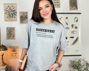 Booktrovert Shirt, Funny Bookish Tee, Librarian Teacher Gift