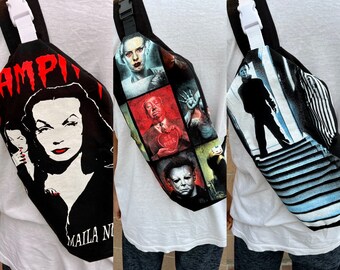 Horror movie themed sling bag