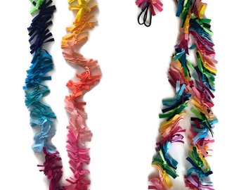 Rainbow ombré confetti felt garland