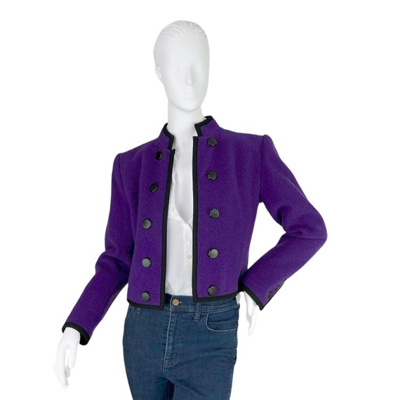 Yves Saint Laurent Rive Gauche Vintage 80s Purple… - image 1
