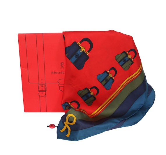 Roberta di Camerino Iconic Purse Print Silk Scarf… - image 2