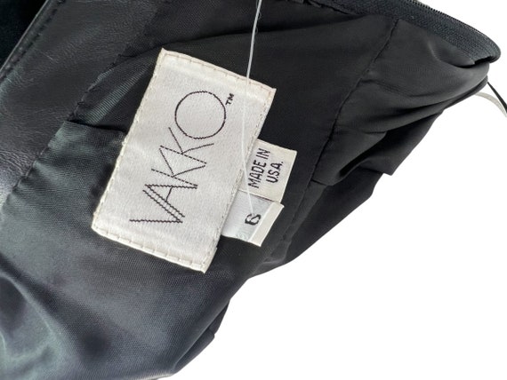 Vakko Vintage 80s Black Suede & Leather Backless … - image 9