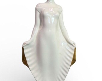 Lenox Art Deco c.1937 Porcelain Figurine of Lady  White & Gold 13.5" x 6.5" Mint