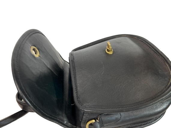 COACH Vintage 1994 Black Leather Bellacourt Cross Body Flap