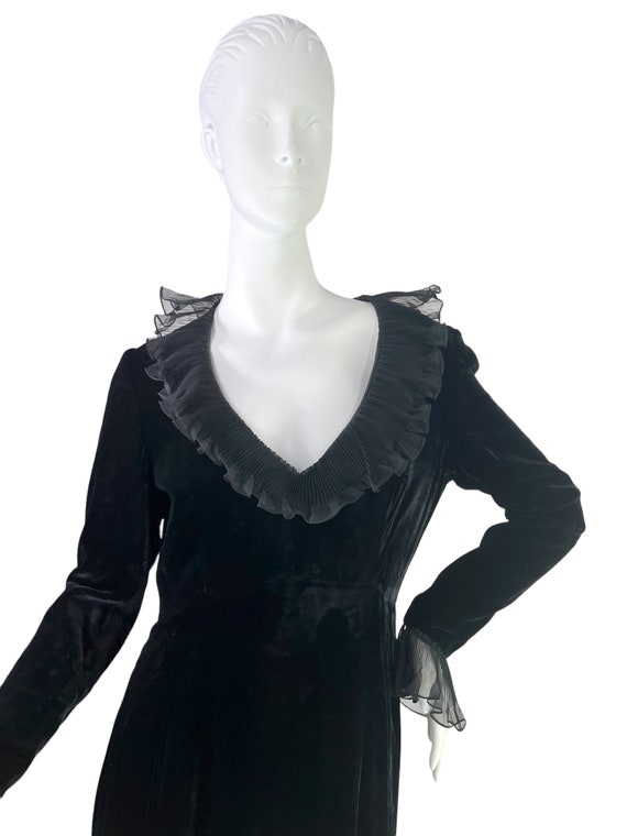 MOLLIE PARNIS BOUTIQUE Vintage Black Velvet Eveni… - image 7