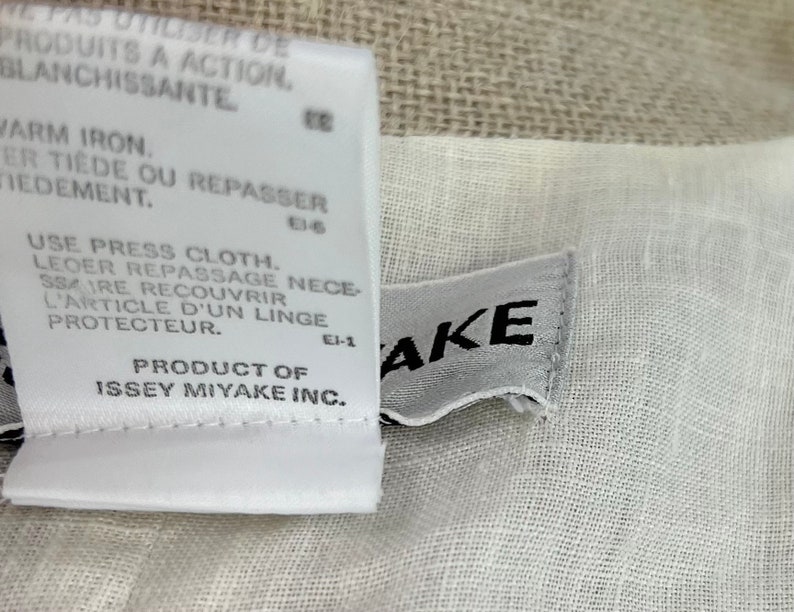 Issey Miyake Vintage Unstructured Tan Linen Jacket Blazer Raw Hems Size Medium image 5