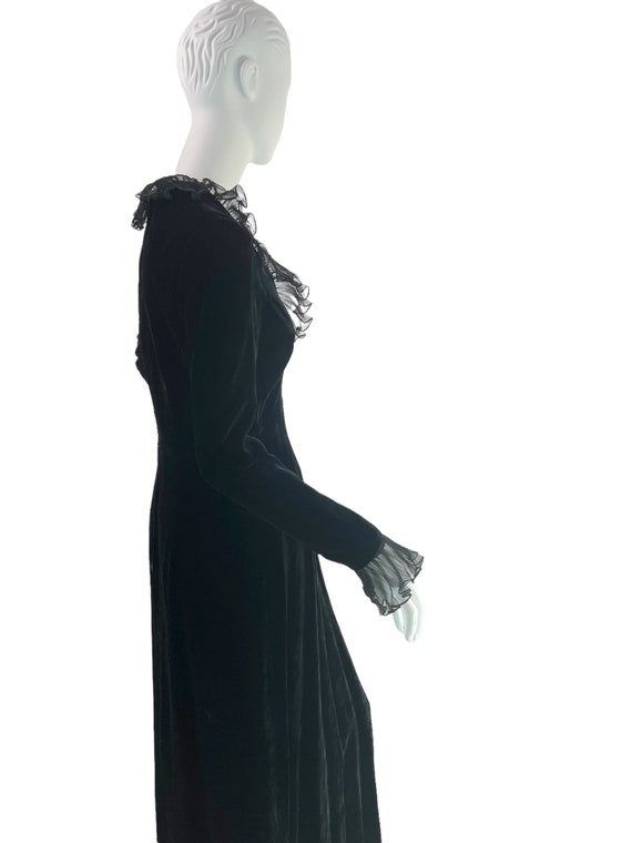 MOLLIE PARNIS BOUTIQUE Vintage Black Velvet Eveni… - image 3
