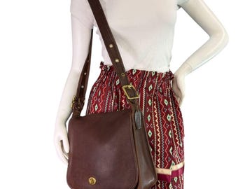 Vintage Coach Stewardess Bag Mocha Brown Leather Style M9C-9525 United States