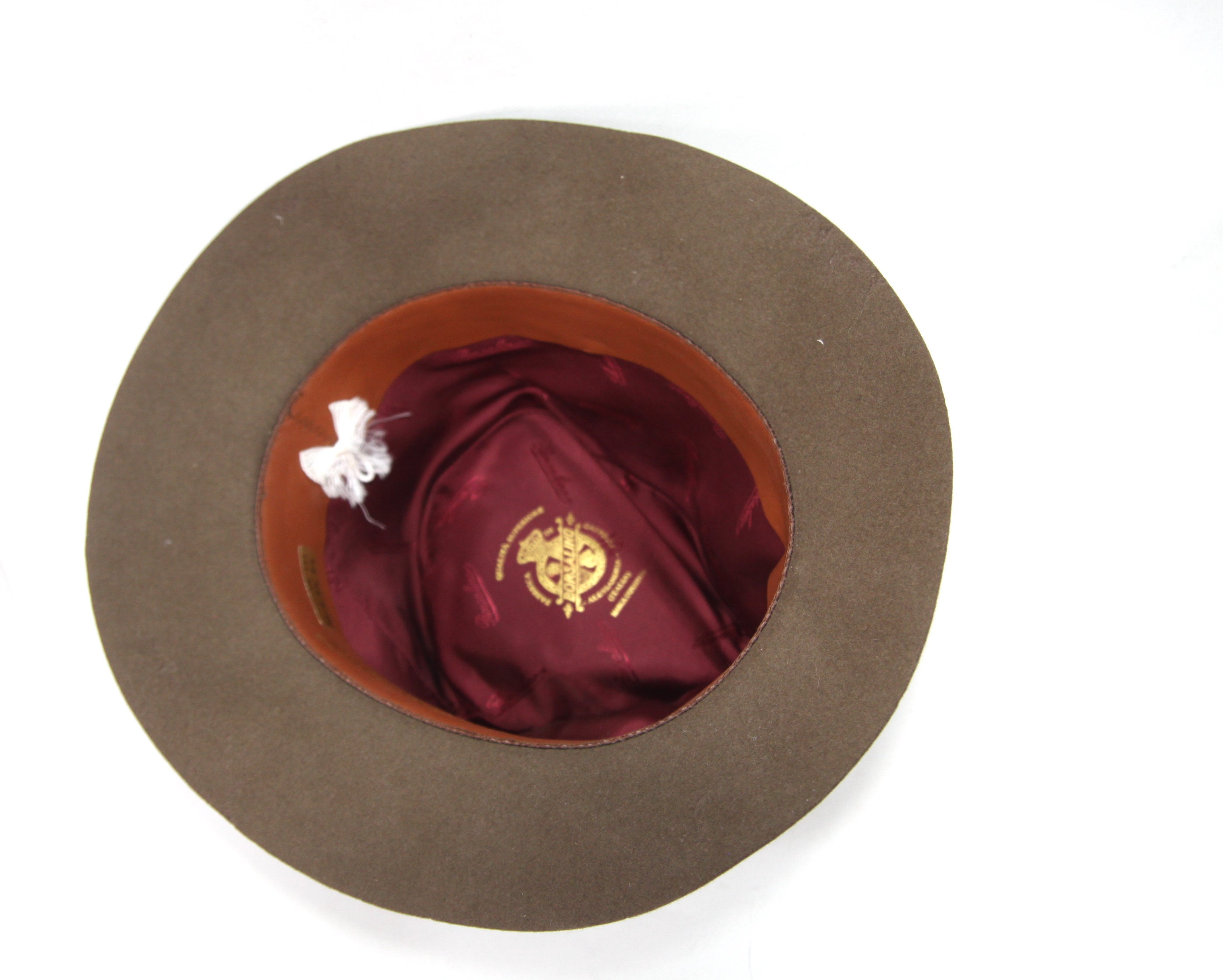 Vintage Borsalino Italian Brown Wool Felt Women display picture 3
