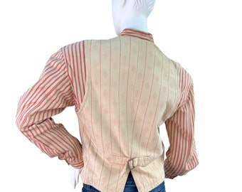 Vtg GIORGIO ARMANI 1970's Goat Skin Leather Top & Vest Combo Vtg GIORGIO ARMANI 1970's Goat Skin Leather Top & Vest Combo