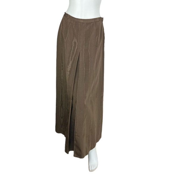 Beverly Paige Vintage 1960's Brown Moire Taffeta … - image 2