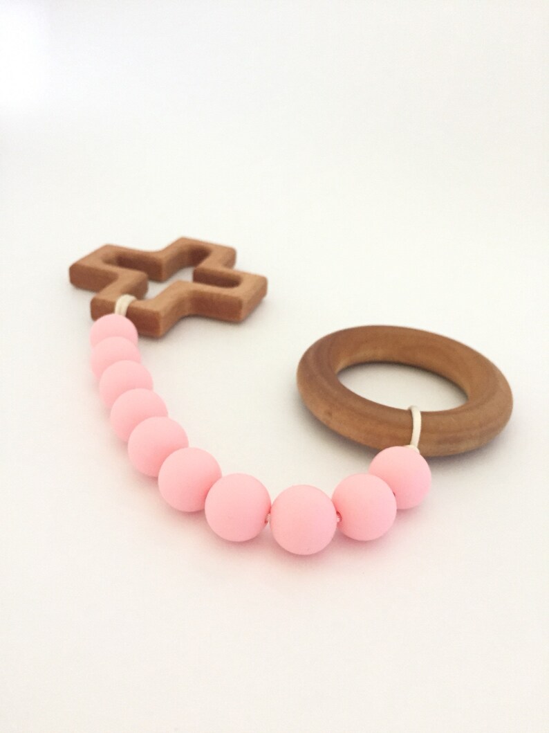 Custom Baby Teether Decade Rosary Catholic Baby Gift Etsy
