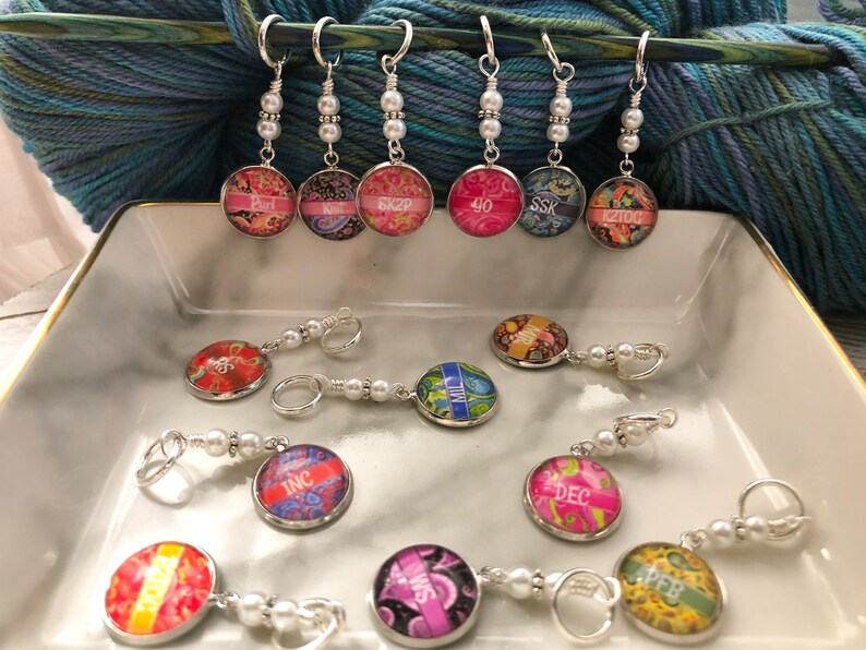 Custom Knitting Instruction Markers Stitch Markers for Etsy