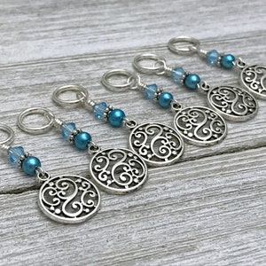 Filigree Stitch Markers: Beaded Knitting Crochet Charms