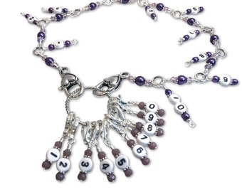 Beaded Knitting Row Counter Chain: Progress Keeper, Knitting Gift
