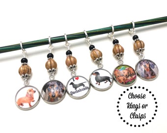 Dachshund Stitch Markers for Knitting or Crochet, Gift for Knitter, Weiner Dog Gifts, Snag Free Knitting Progress Keepers