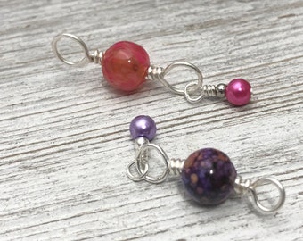 Knitting Increase Row Reminder Stitch Markers, Gift for Knitter, Snag Free Progress Keepers, Set of 2, Mother's Day Gift for Knitter