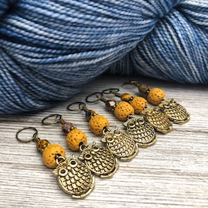 Owl Stitch Markers for Knitting or Crochet, Gifts for Knitters, Mother&#39;s Day Gift for Knitter